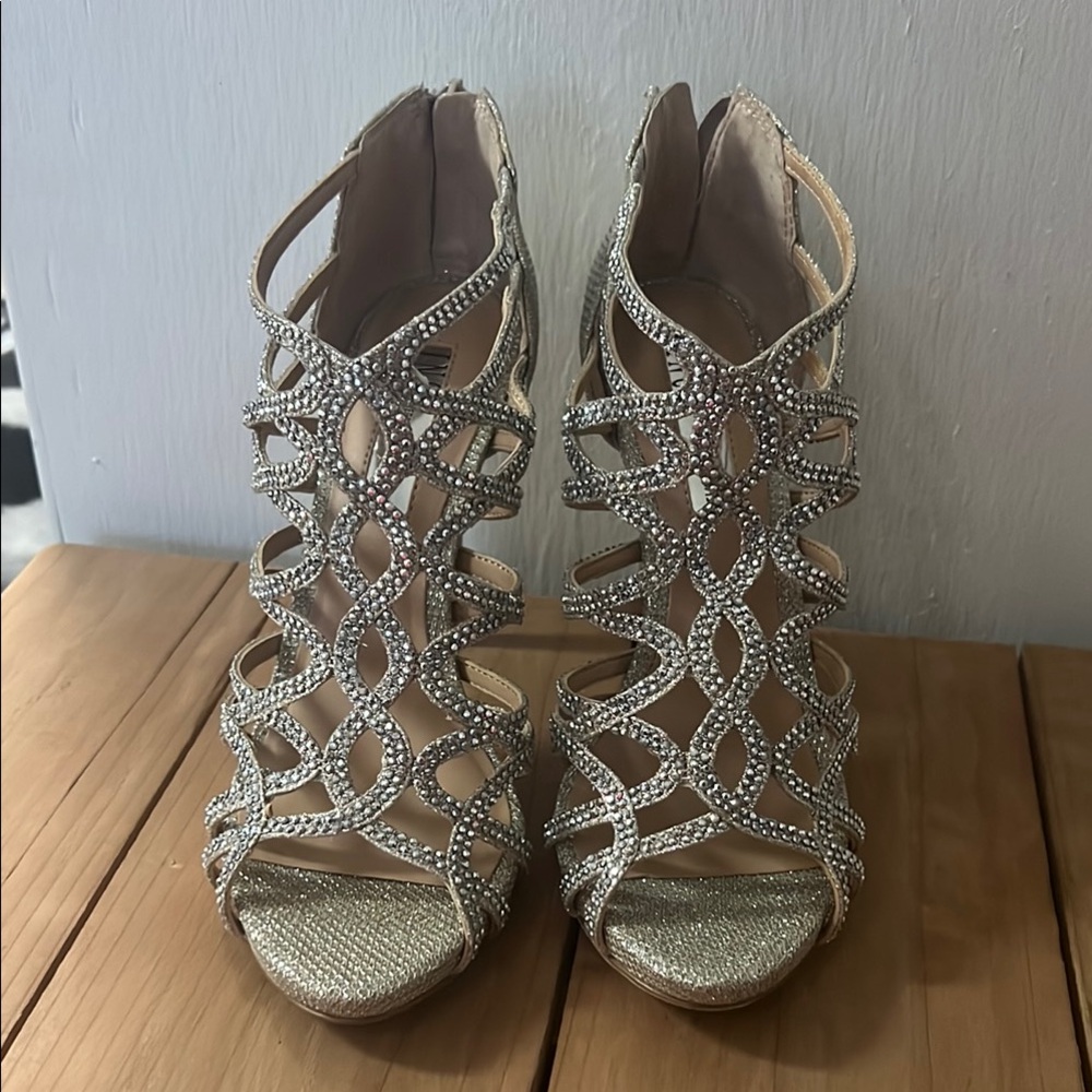 INC international concepts Elegant Rhinestone Embellished Women's Heels